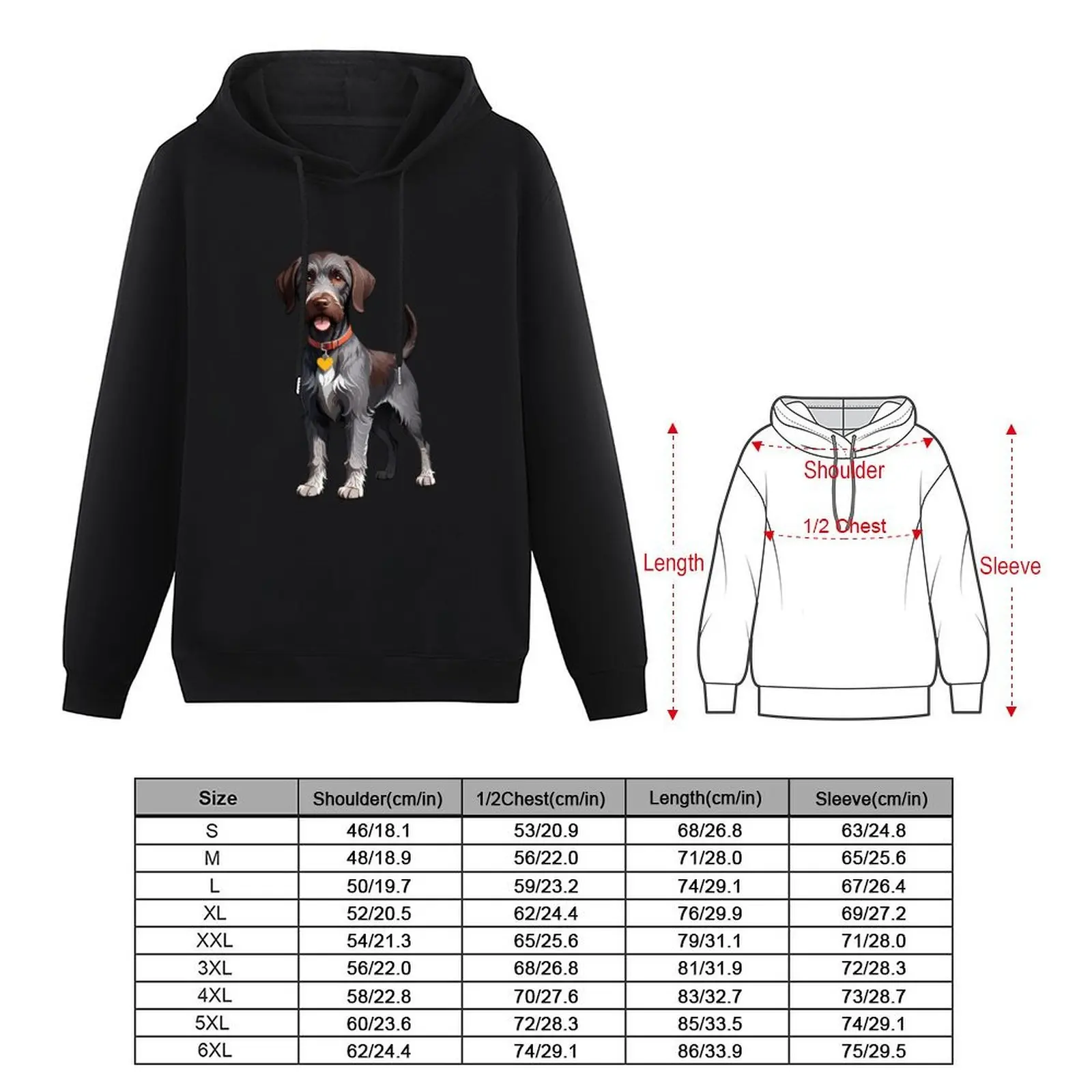 الألمانية Wirehaired مؤشر هوديي الخريف سترة الرجال النمط الياباني الرجال معطف مقنعين قميص هوديس للرجال جودة عالية