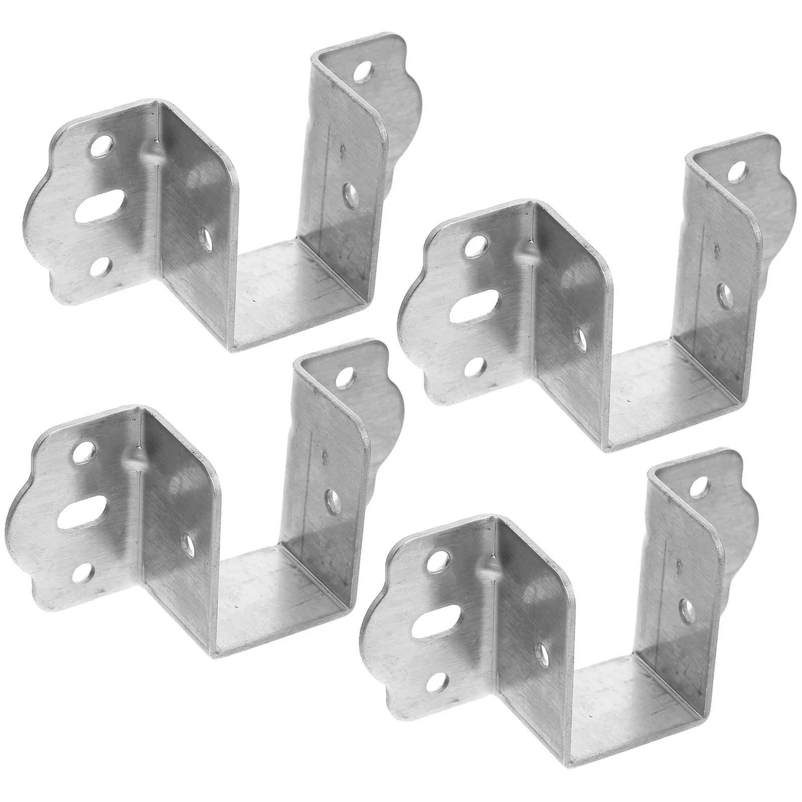 

4Pcs U Shaped Steel Bed Frame Holder Brackets Heavy Duty Support Center Rail Fittings Adjustable Bed Hardware for Bunk Headboard