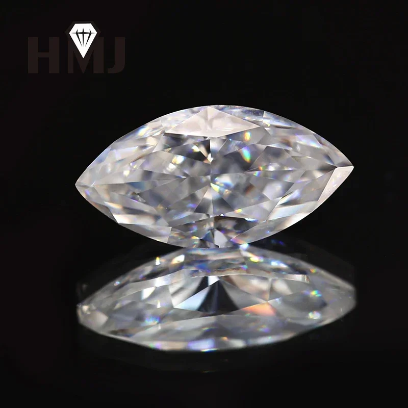 

HMJ Crushed Ice Marquise Cut Moissanite Stone VVS1 D Color Loose Lab Grown Diamond with GRA Certificate Gemstones Wholesale