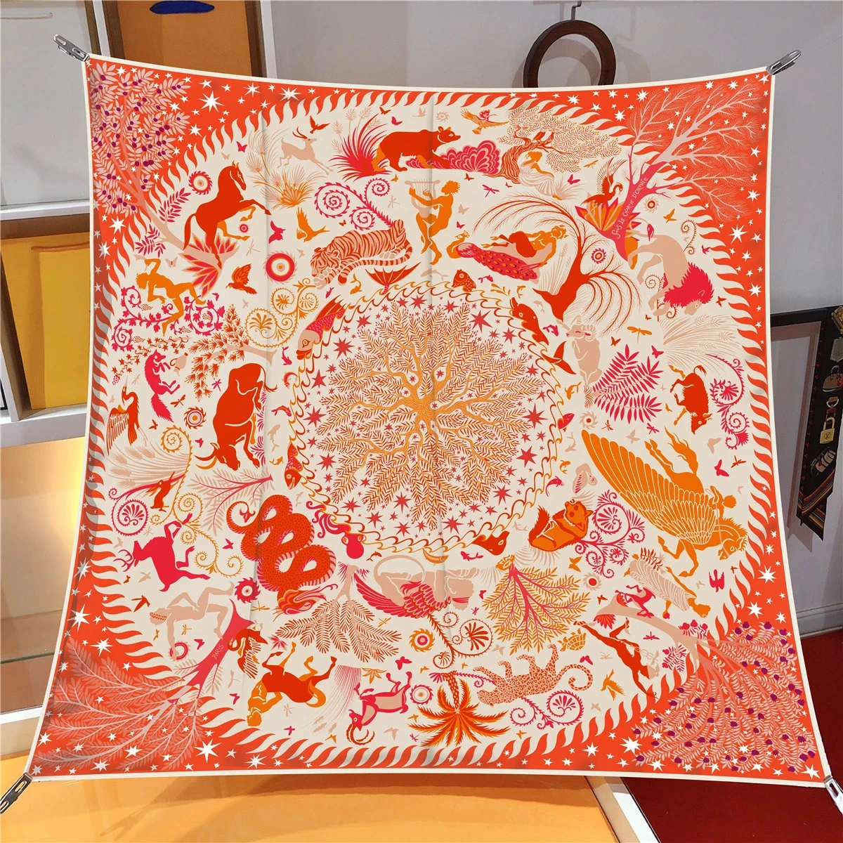 Design Luxury Brand Twill Silk Women Scarf Sunscreen Foulard Shawl Hijab Female Hair Hijab Wraps Neckerchief Bandanda Echarpe