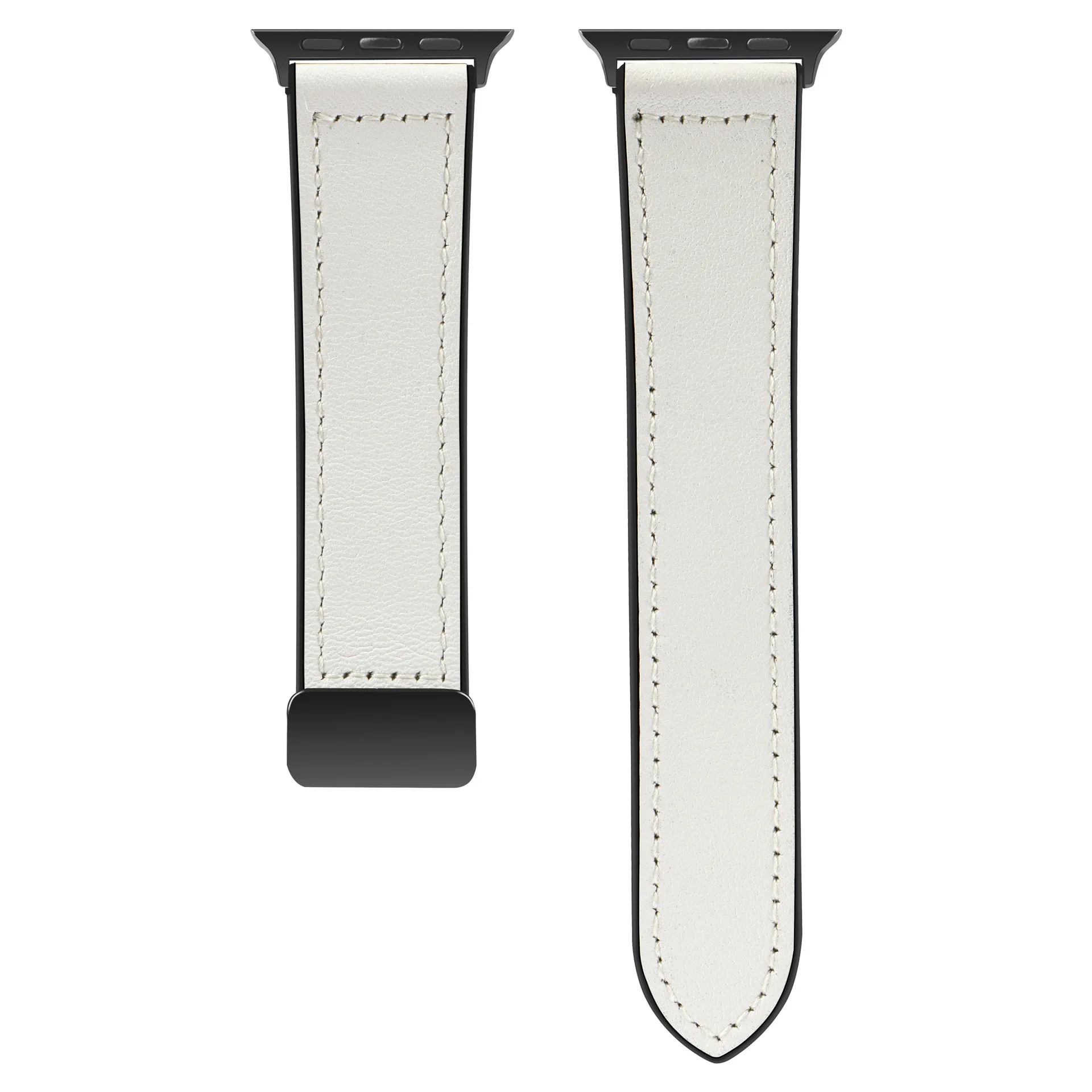 Silikon-Lederarmband für Apple Watch 49mm 46mm 42mm 41 45mm 40mm 44mm Magnetisches Band IWatch Ultra 4 3 2 Series 12 11 10 9 SE 3 – Detail 5
