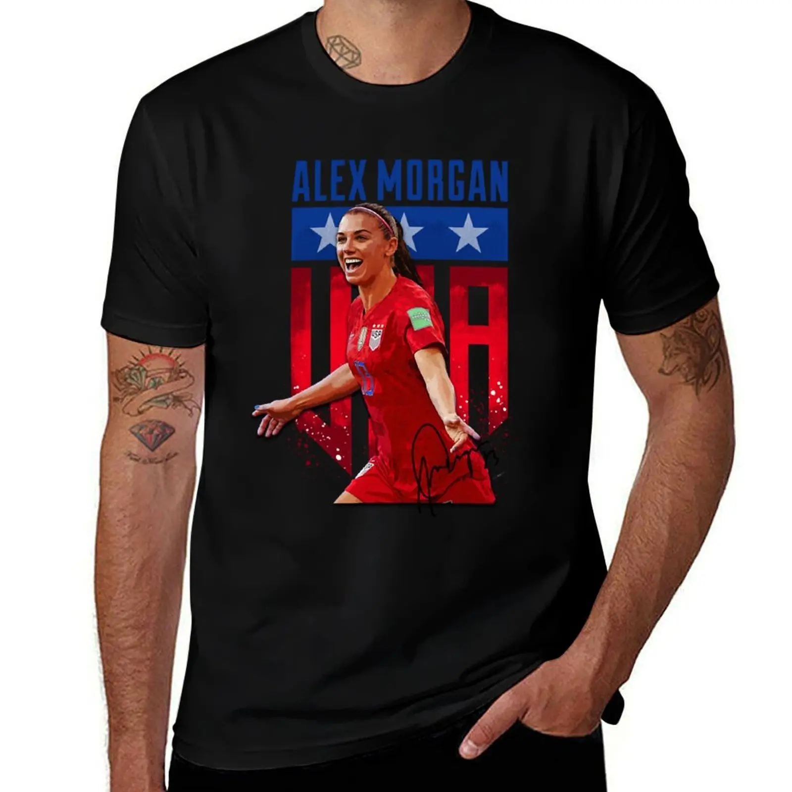 Gifts For Men Alex Morgan Cool Graphic Gift T-Shirt Art Pattern Printed Casual Top