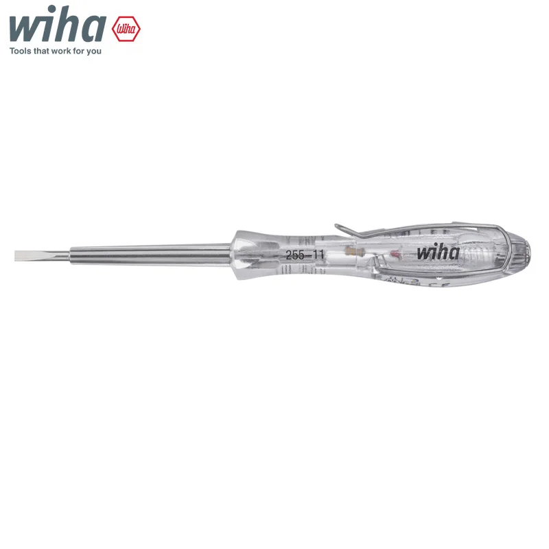 Testador de Tensão Wiha 34745 Unipolar 110250 v 30 mm Transparente com Clipe de Encaixe