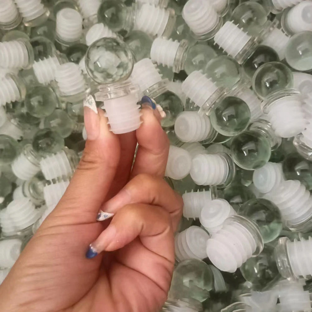 

24Pcs Glass Ball Wine Stoppers Beautiful Design for Aromatherapy Perfume Oil Bottles Excellent Sealing Performance Daily