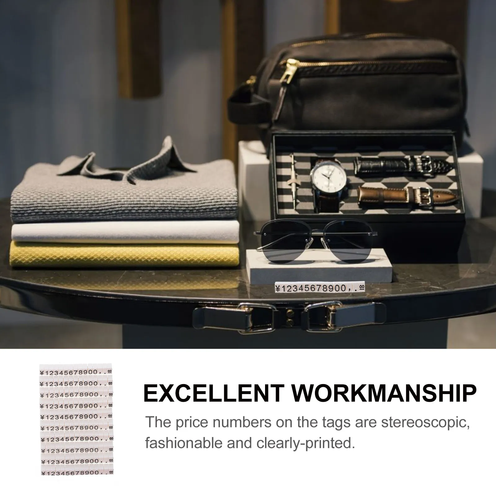 

10Pcs Premium Plastic Price Tags Stereoscopic Number Display Lightweight Portable for Jewelry Store Supermarket Mall Retail Shop