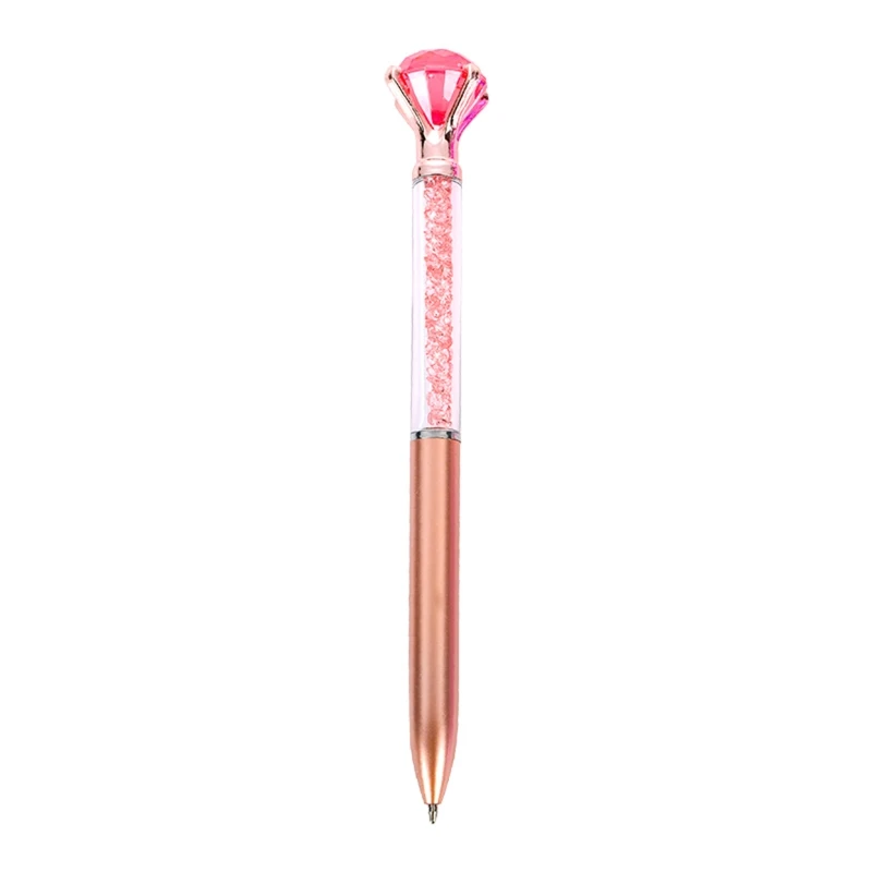 Stylo à bille en cristal diamant pour l'école le bureau, cadeau d'anniversaire créatif, 16.8cm