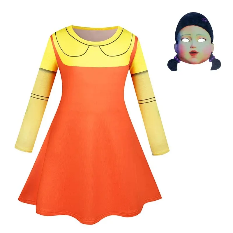 ♥   2025 nuevo juego de Cosplay Calamari personalizado niños niñas fantasía Ballet muñeca joven Hee vestido de baile máscara parte de Halloween ★ ♥ ☆