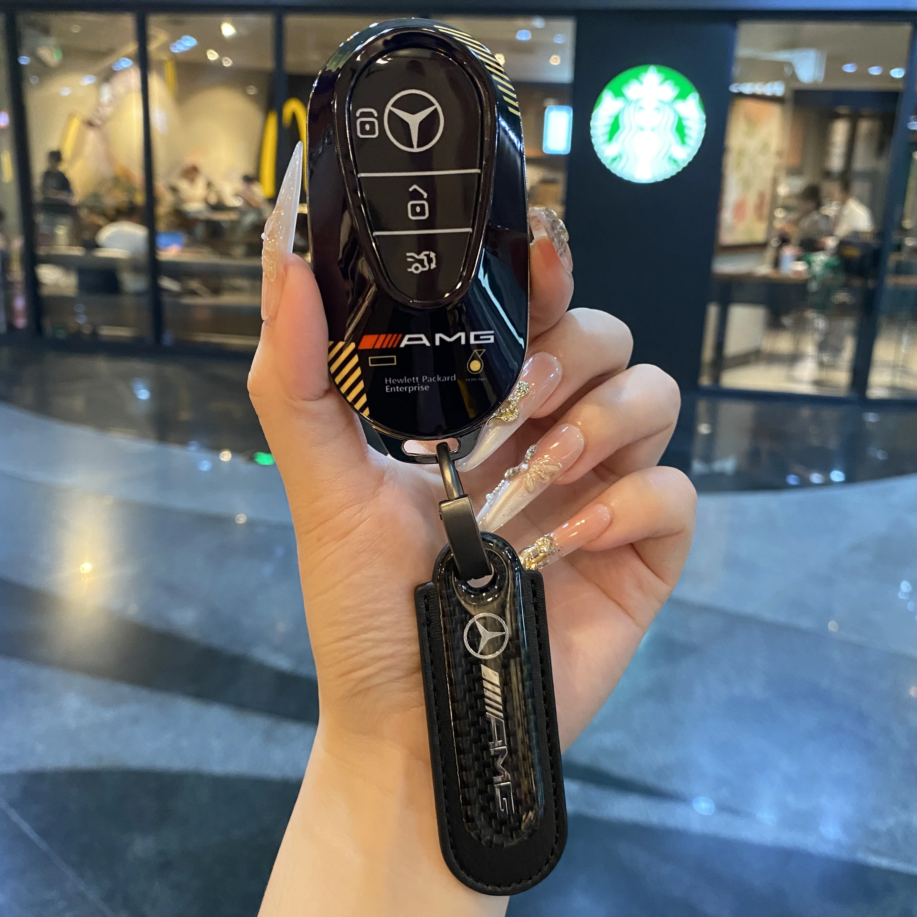 قذيفة لمرسيدس بنز C S الفئة S400 S450 S500 C200L C260L S400L S450L W206 W223 S350 C260 C300 غطاء مفتاح السيارة فوب