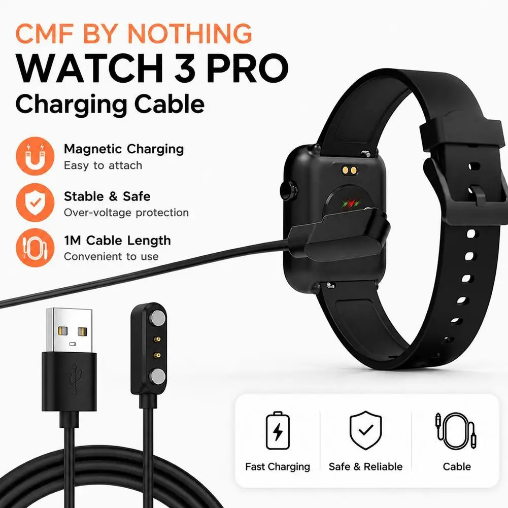 For CMF BY NOTHING Watch3 Pro Charging Cable Charger Adapter Smart Watch Accessories