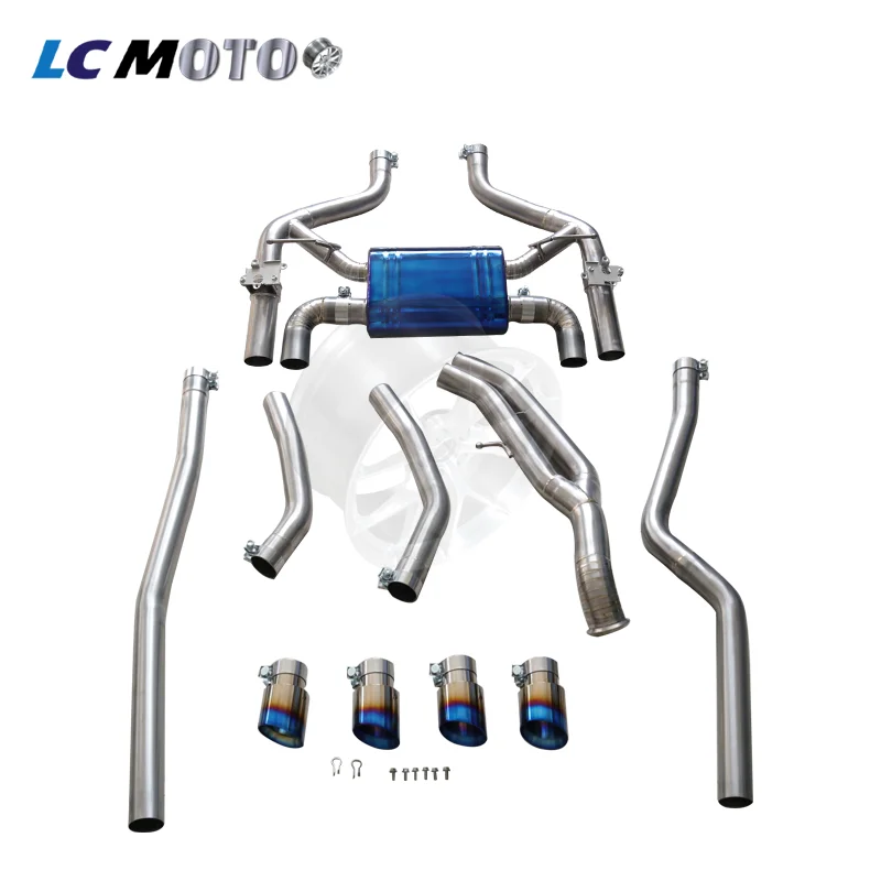Titanium Catback Exhaust System For BMW M2 F87 N55 3.0T 2016-2021 Valved Muffler Performance Upgrade