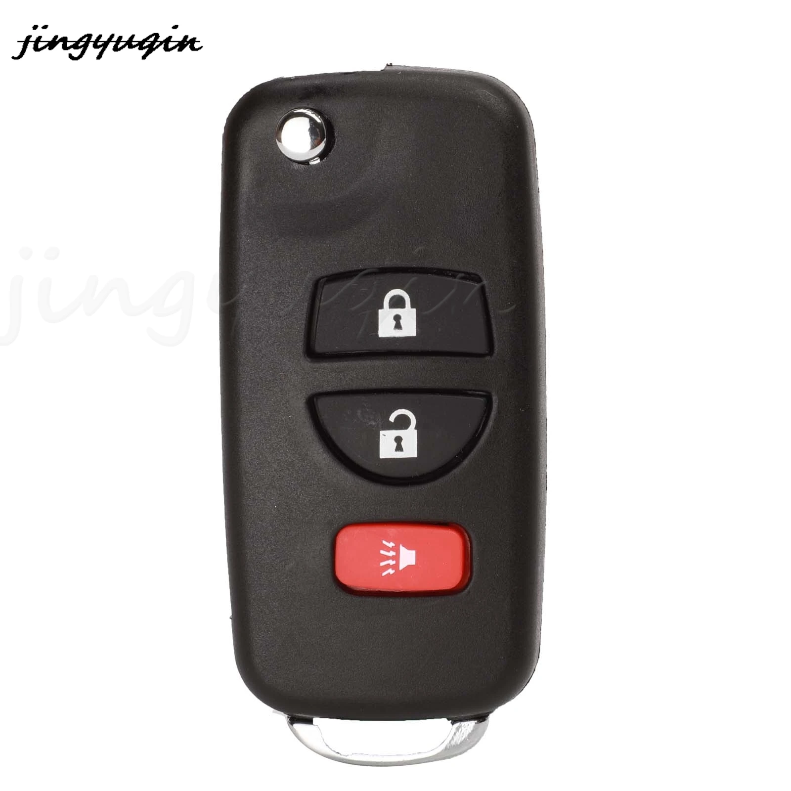Jingyuqin 3/4 أزرار تعديل الوجه البعيد مفتاح السيارة قذيفة الحال بالنسبة لنيسان إنفينيتي إكستيرا الحدود مورانون باثفندر تيتان #3