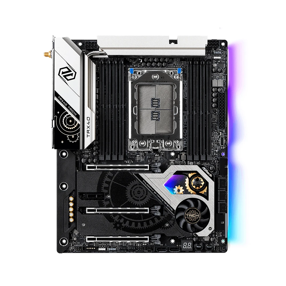 قاعدة placa TRX40 متوافقة مع مع Processadores AMD Ryzen Threadripper de Traga genریشن، 3990X، 3970X، 3900X، CPU DDR4، NVME M.2