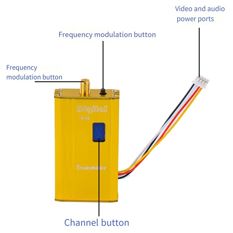 Fpv 1,2 ghz 1,2g 1500mw 8ch 8-Kanal-Funktranssiter und profession elles 12-Kanal-Empfänger-Kit für RC-Fpv-Drohnen