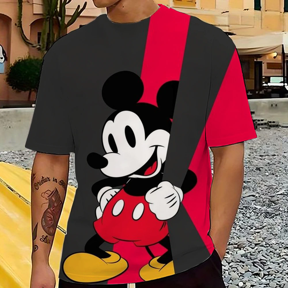 

2024 Disney T-Shirts Mickey Minnie Mouse Cartoon Anime 3D Print Streetwear Men Kids Fashion Oversized T Shirt Kids Tees Tops