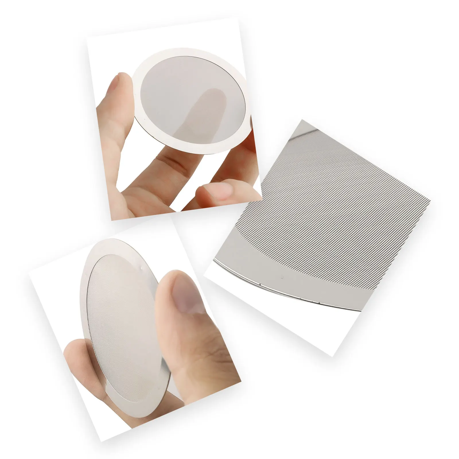 Silver 250 Mesh Coffee Filter DIY 60mm 1mm Reusable Stainless Steel 250 Mesh Disc For Aeropress Espresso Ultra Fine