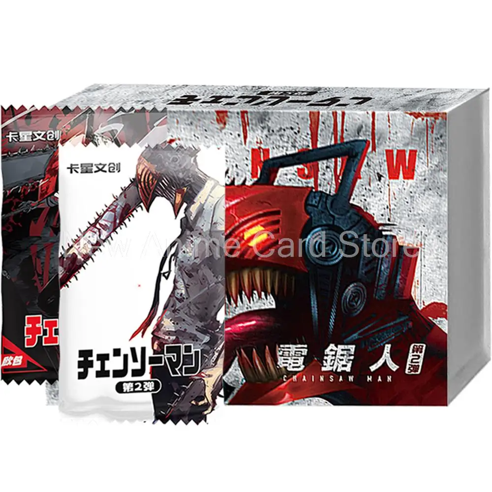 

New Chainsaw Man Collection Cards Kids Hit Retro Comics Manuscript Rare Card Birthday Gift Game Card Table Toy Family Xmas Gifts