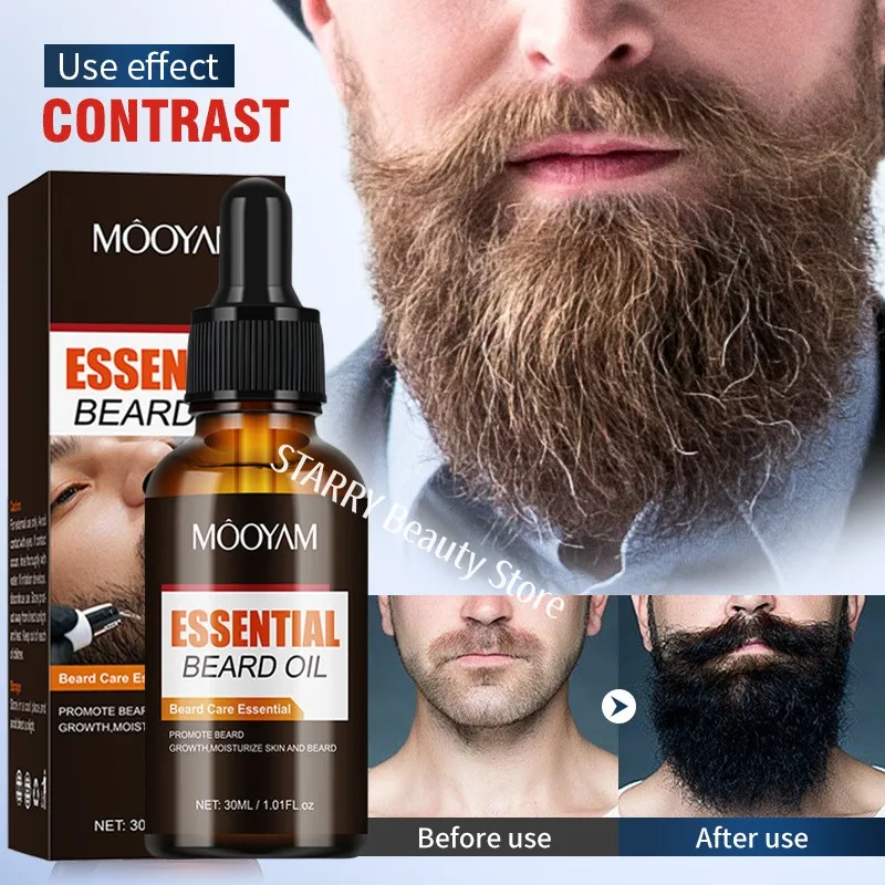 

Beard Growth Essential Oil Prevent Hair Loss Serum Fast Styling Thicker Longer Fuller Beard Softening Moisturizing Beard Liquid