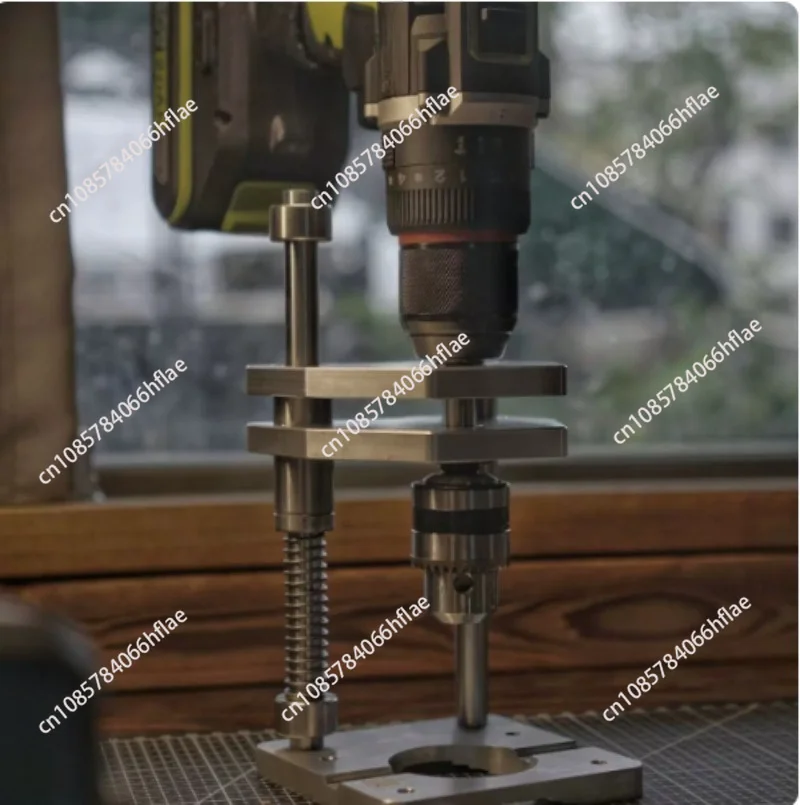 Aluminum Profile Vertical Drilling Bracket, Hand Drill Vertical Auxiliary Support for Woodworking Precise Drilling