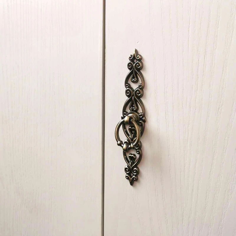 New Chinese-style antique copper-colored cabinet handle furniture hardware single-hole imitation antique cabinet drawer handles