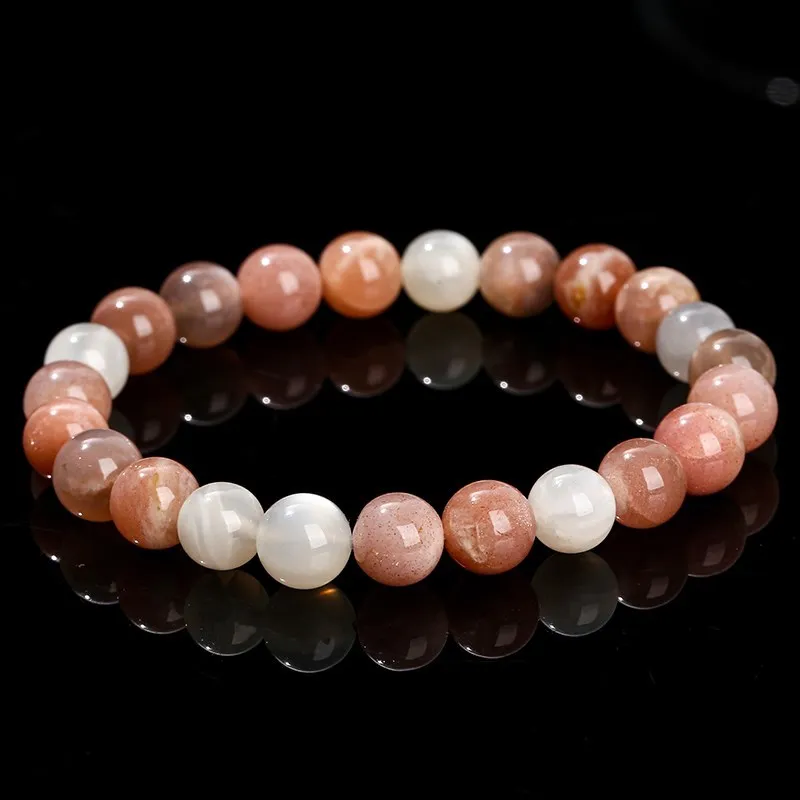 JD Natural Colorful Moonstone Beads Bracelets Women Elegant Labradorite Stone Round Stone Wrist Jewelry Female Charm Gifts