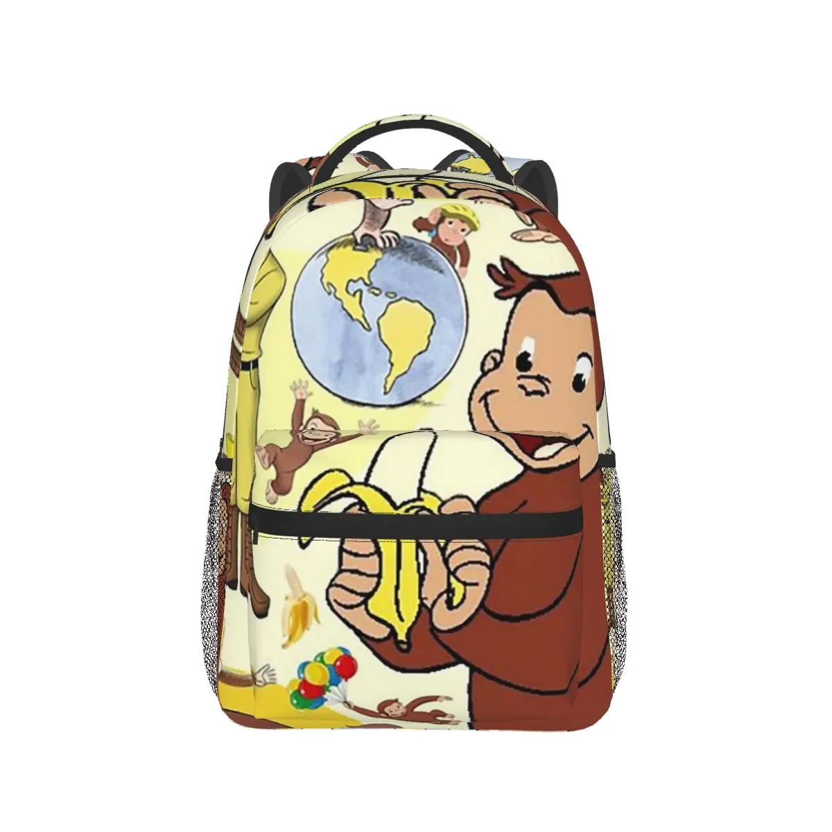 

Curious George Monkey Cartoon Animation Backpack Hot Sale Daypack Large Capacity Boys Girls BookBag School Bag Shoulder Bags