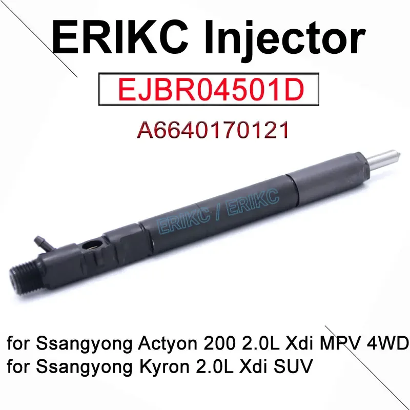 ERIKC New Diesel  Common Rail Injector assy  EJBR04501D (A6640170121) for Ssangyong  Actyon Kyron D20DT