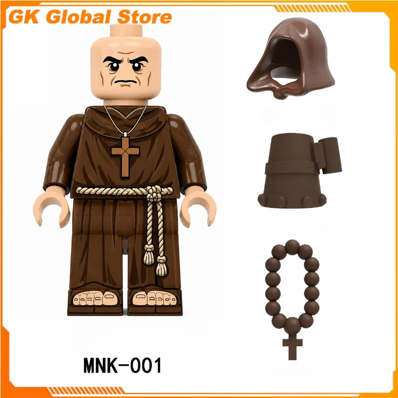 4cm New Anime Figure Monk Oderick Periphery Model Building Block BuildersStatue Desktop Decorative Ornaments Birthday Gifts Toys