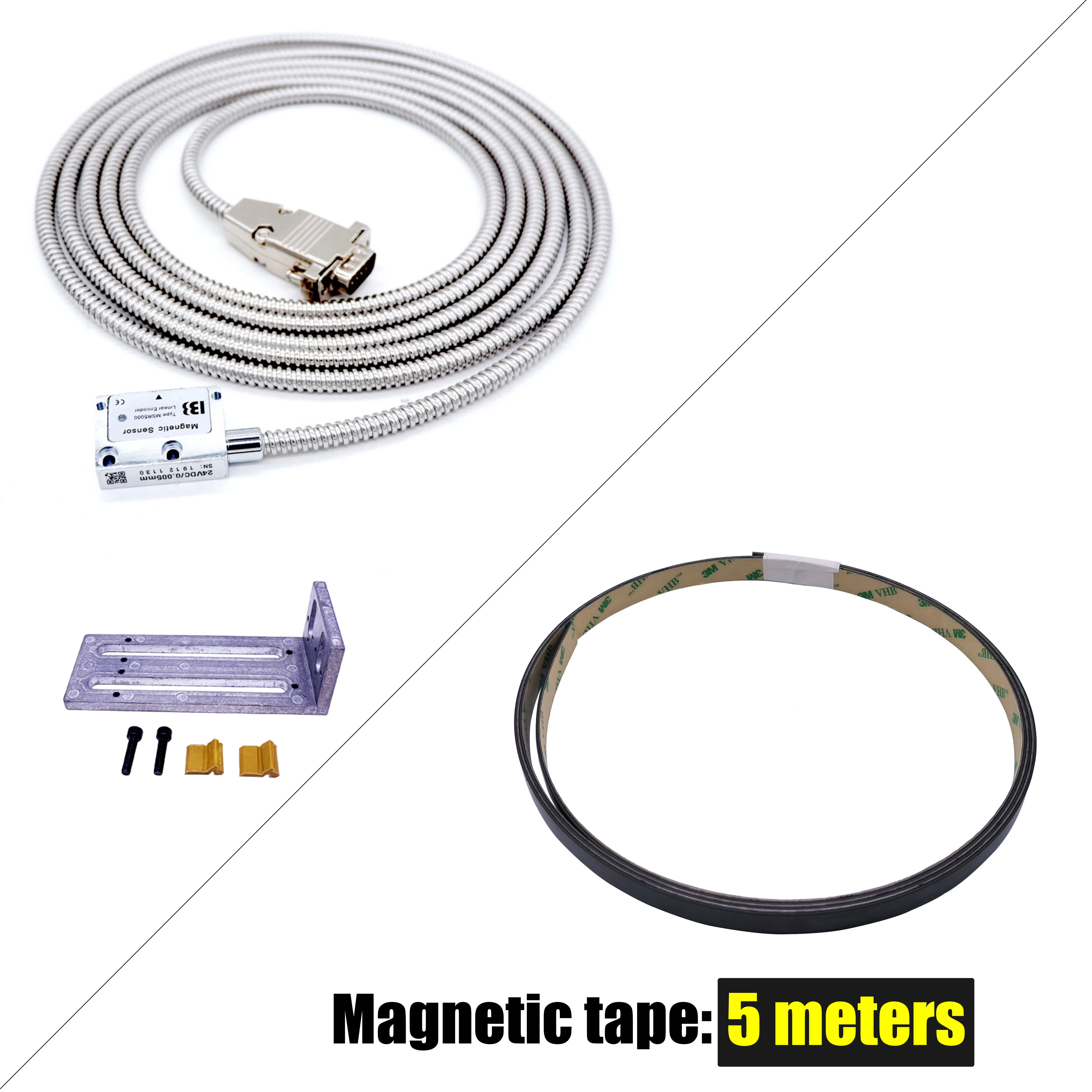 Hochpräziser Fräsdrehmaschinenschleifer DRO Magnetwaage 5V 0,005mm Magnetischer Lineargeber für SINO HYMSEANN Alle digitalen Anzeige