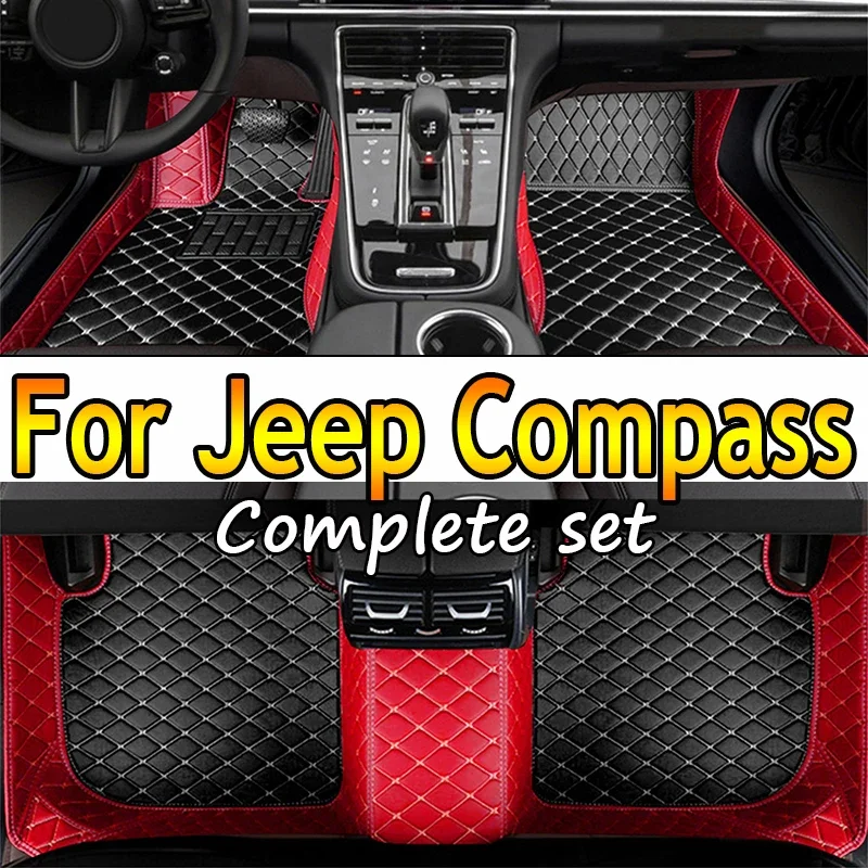 

Car Floor Mats For Jeep Compass 2021 2022 2023 2024 Carpets Foot Pads Accessories Interior Parts Waterproof Protect Rugs Covers