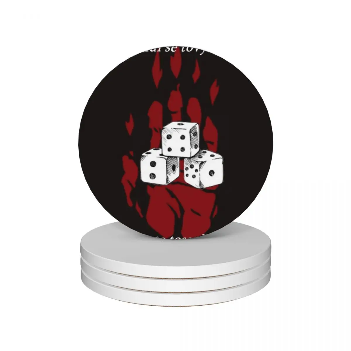 

Time to toss the dice Ceramic Coasters (Set of 4) Creative black personalize animal Coasters