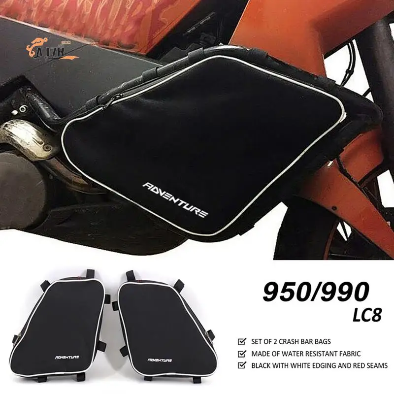 

A17R-Motorcycle Bumper Bags Waterproof Storage Bags Repair Tool Bag For 950/990 Adventure LC8 Guard Bar Bags