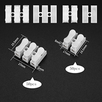50pcs CH2 CH3 Quick Splice Lock Spring Wire Connector Screw Terminal Barrier Block for LED Strip Light Wire Connecting