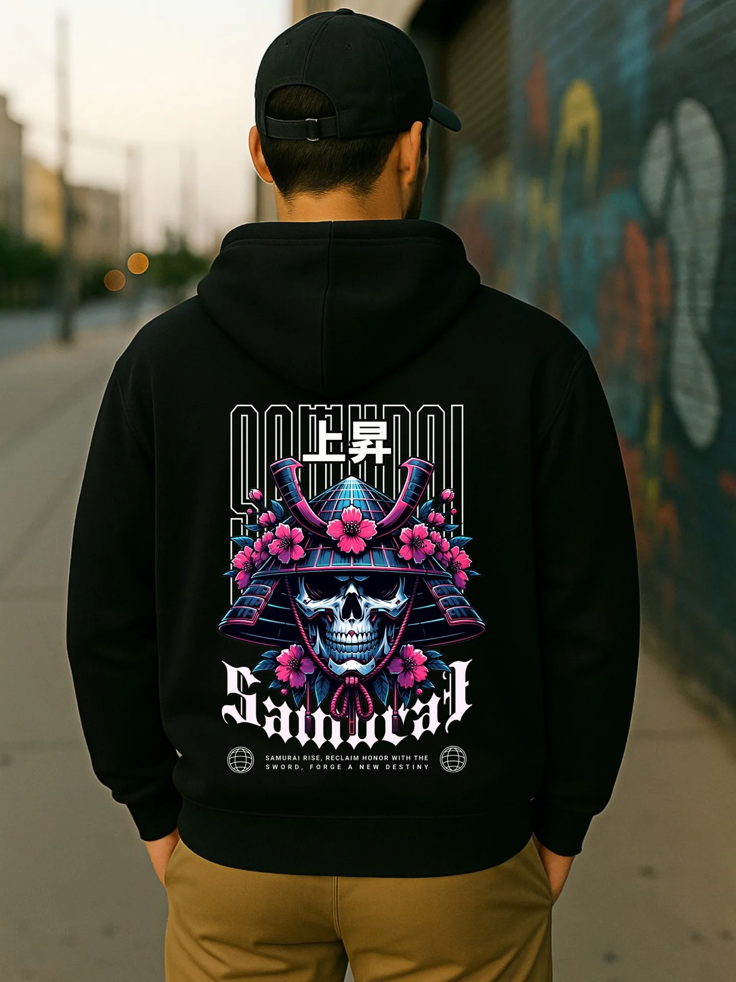 Men’s Graphic Hoodie, Skull Print Streetwear for Men, Soft Fabric for Everyday Wear