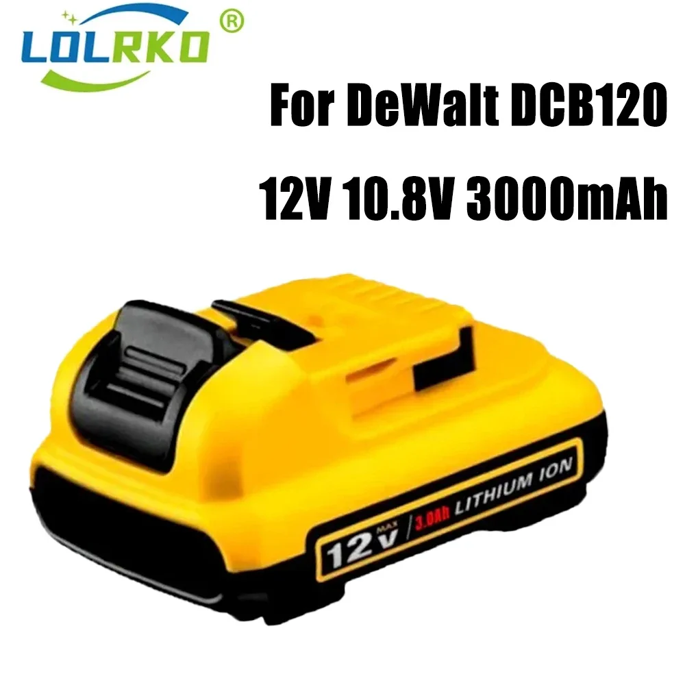 

3000mAh 12V Volt Max Lithium Ion Battery Replacement for DeWalt DCB120 DCB123 DCB122 DCB127 DCB124 DCB121 Rechargeable Batteries