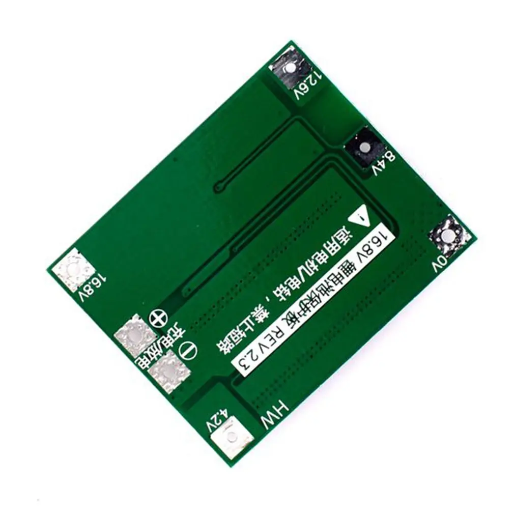 HW-296 16.8V 4S 리튬 이온 배터리 18650 충전기 PCB BMS 보호 보드 리포 모바일 모듈 밸런서 포함 드롭쉬핑