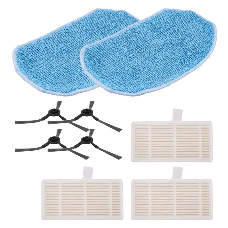 ABGE-For Midea VCR04W Robot Vacuum Cleaner Parts Washable Side Brush Hepa Filter Mop Cloth