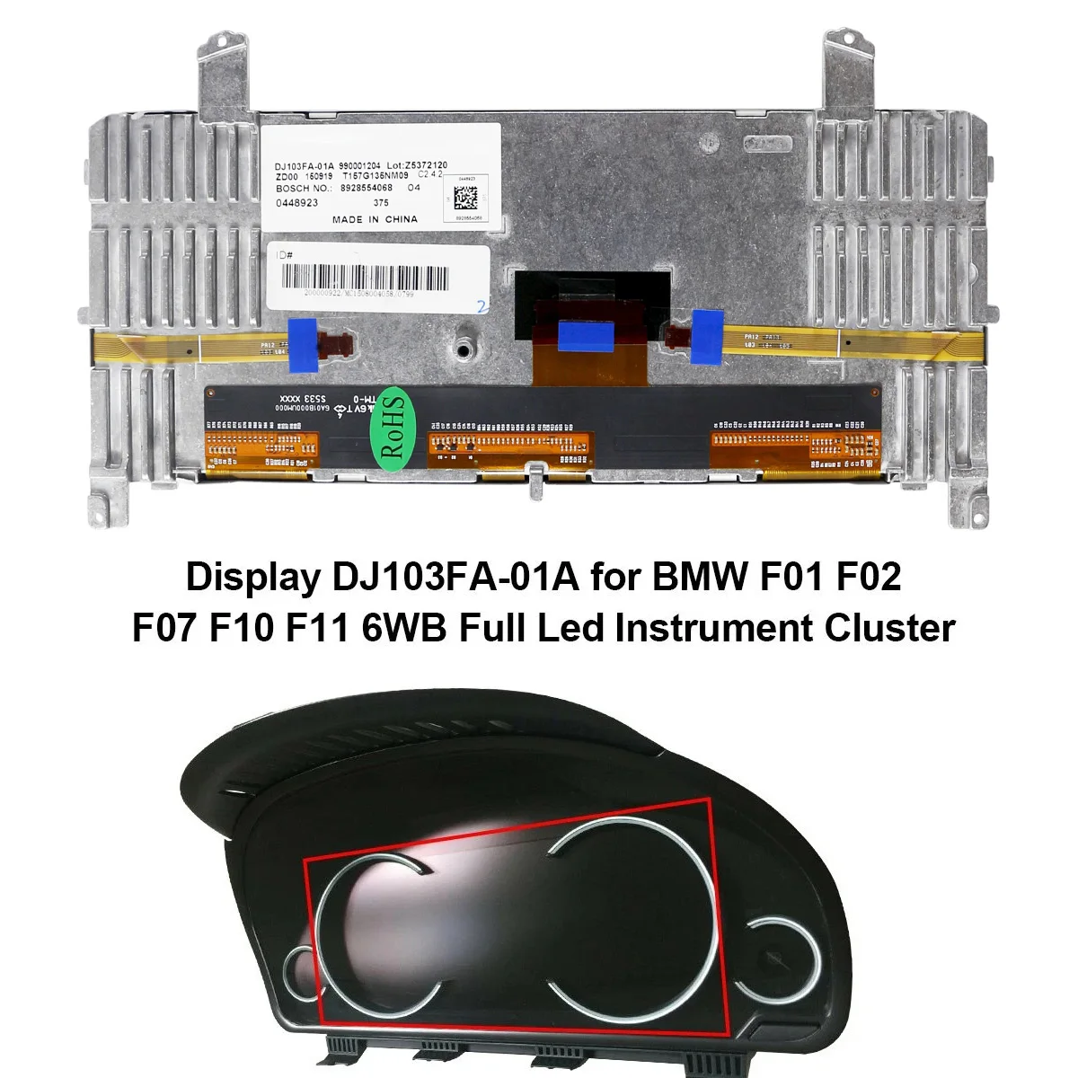 DJ103FA-01A 10.25 Inch LCD Display for BMW 6WB F10 F01 F02 F07 F11 Full LED Instrument Cluster 9363263 DJ103FA 01A