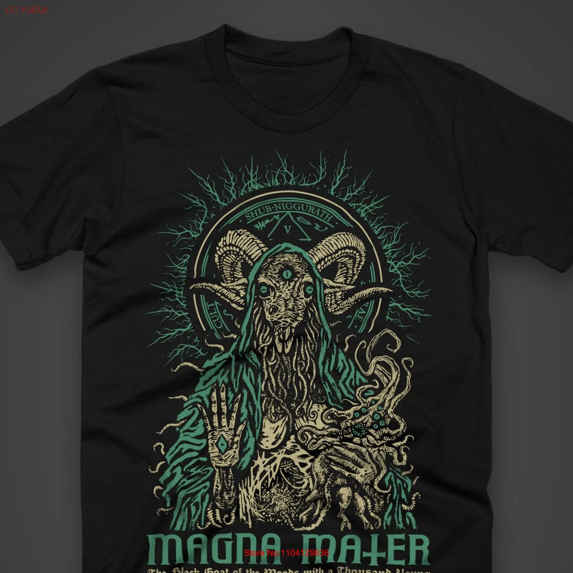 Camiseta de manga larga o corta con temática de terror, Magna Mater P Lovecraft H, Call of Cthulhu, pantalla impresa a mano