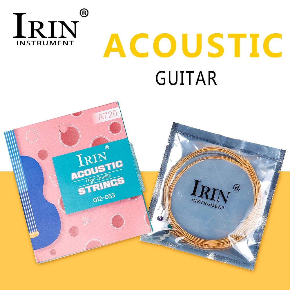 

IRIN 6Pcs Guitar Strings Phosphor Bronze Stainless Steel Wire Strings For Folk Guitar Musical Instrument Parts & Accessories