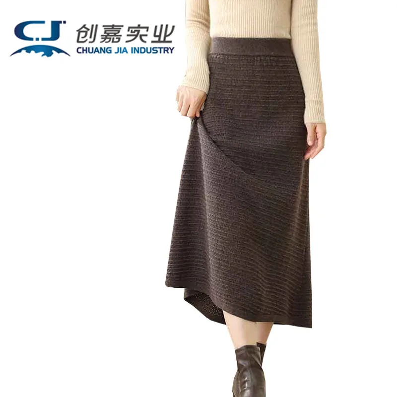 

Autumn Winter 100% Cashmere Women's Skirt Mid-length Light Luxury Skirt Soft Glossy All-in-one Fashion Street Wear Free Shipping