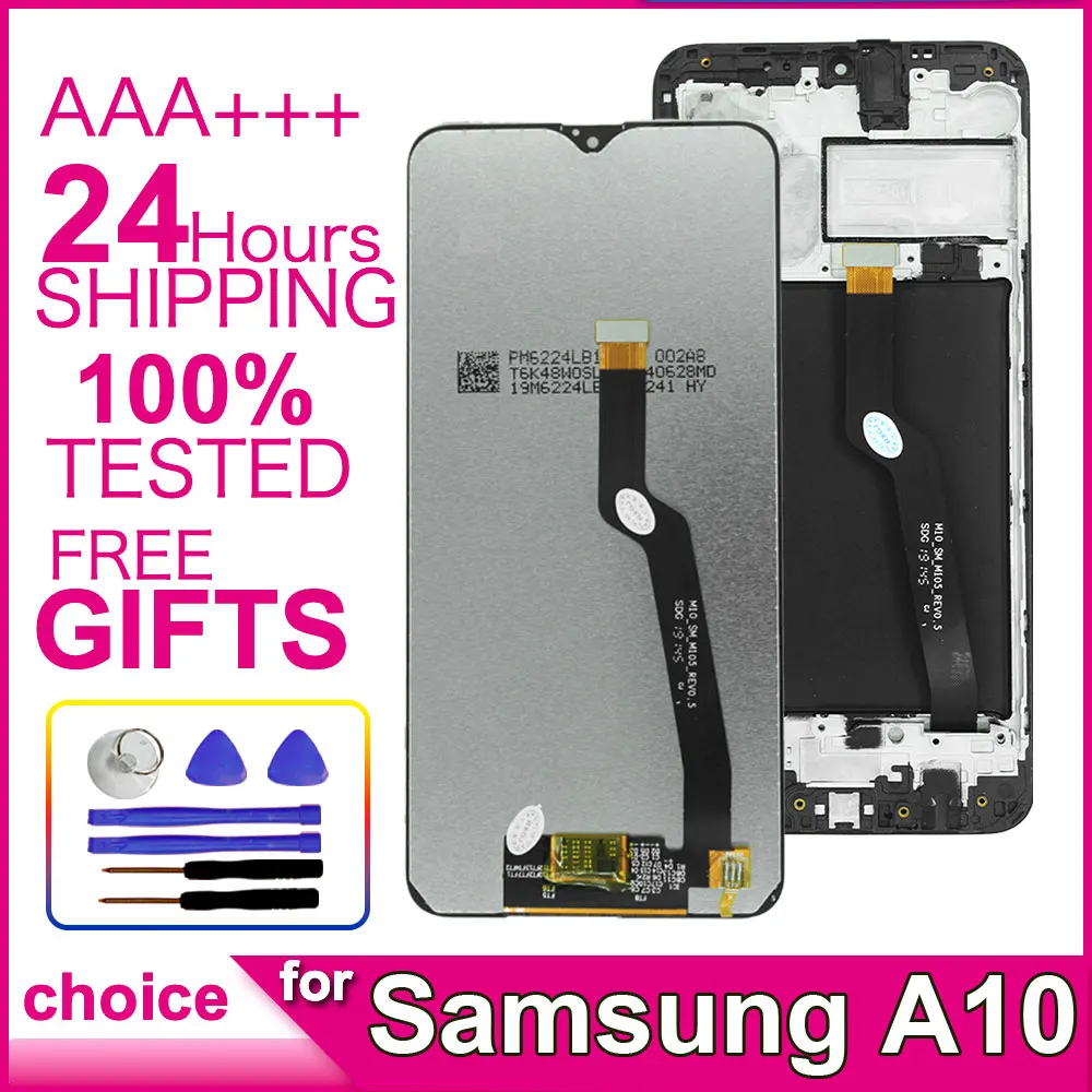 New LCD for Samsung Galaxy A10 Phone LCD Display Touch Screen Digitizer for Samsung A105F A105G A105M Replacement with Frame