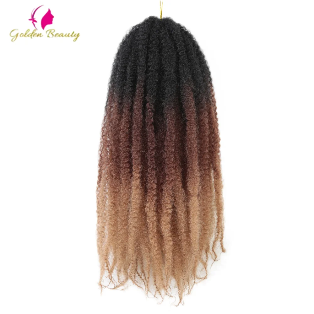 Golden Beauty-trenzas de ganchillo Jumbo de 18 