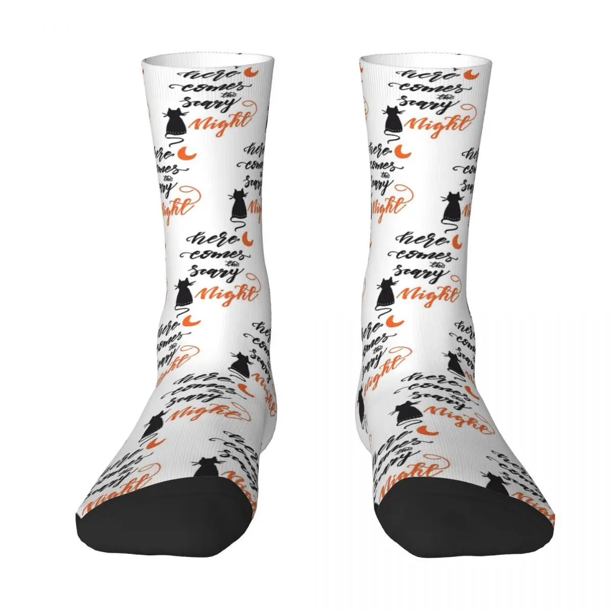 Here Comes The Scary Night Halloween Socks Harajuku Soft Stockings All Season Long Socks Accessories for Unisex Birthday Present