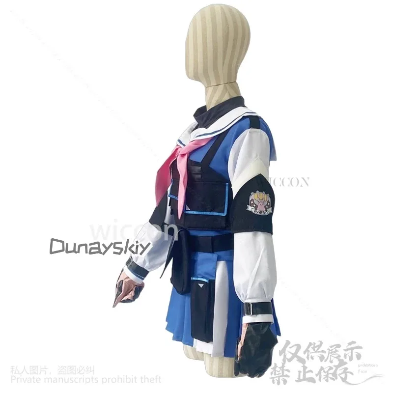 

COSda@Tsukiyuki Miyako Anime Game Blue Archive Cosplay Costume JK School Uniform Dress Lolita Coat Wigs Jirai Kei Girls Customi