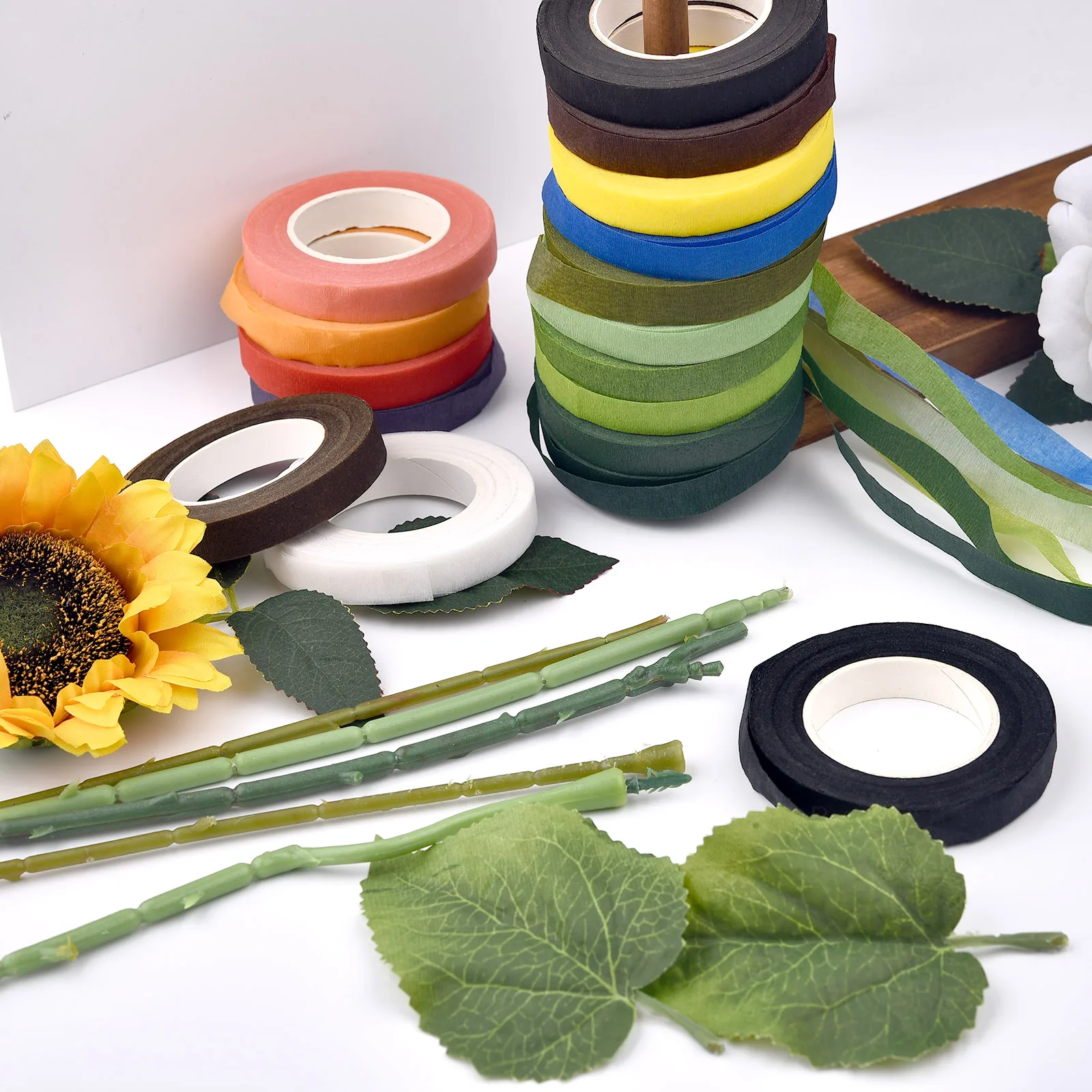 30yards Floral Stem Tape Corsages Buttonhole Artificial Flower Stamen Wrap Florist Green Tapes Nylon Flower Supplies