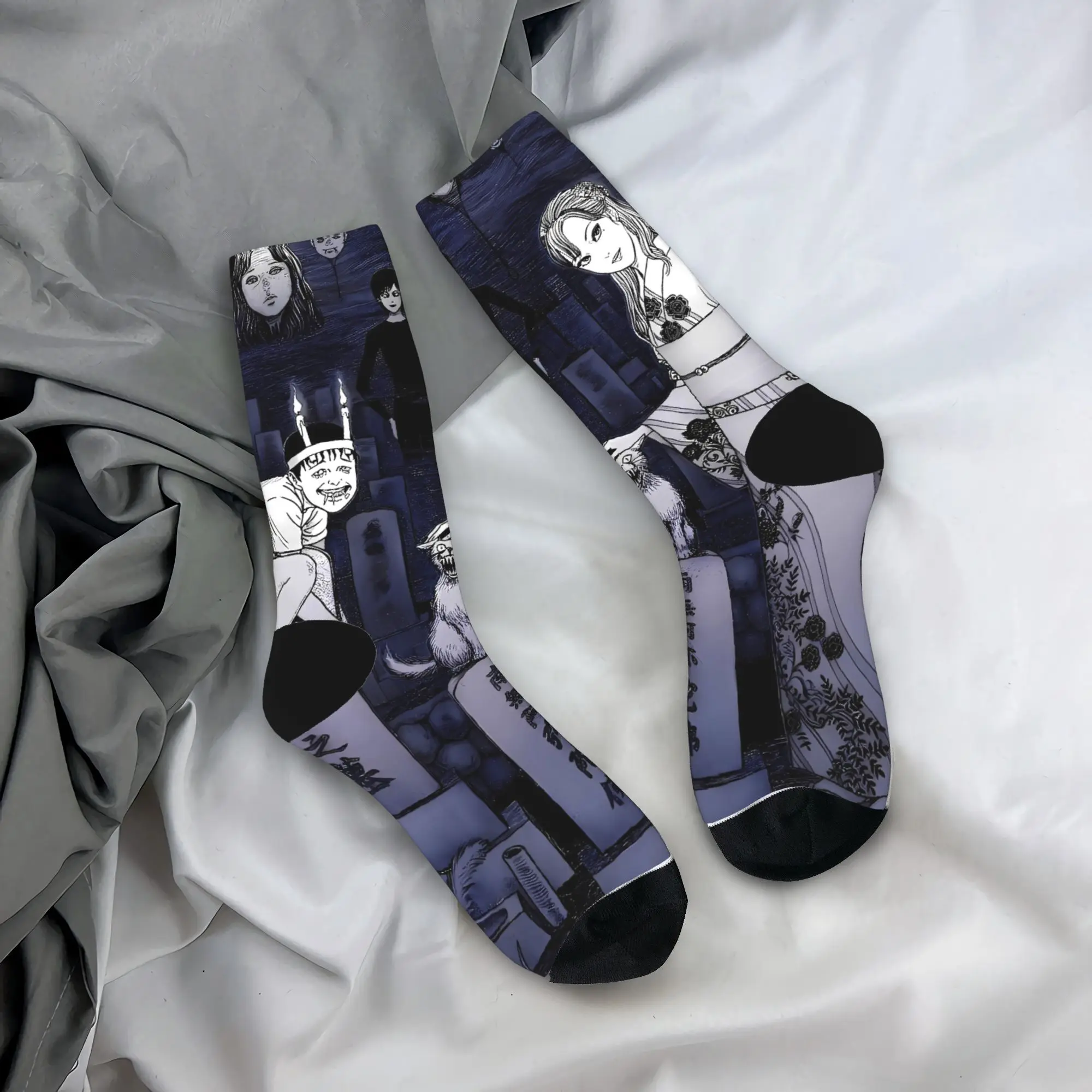 

Tomie Junji Ito Socks Korean Stockings Women Men Warm Soft Skateboard Socks Winter Design Anti Skid Socks