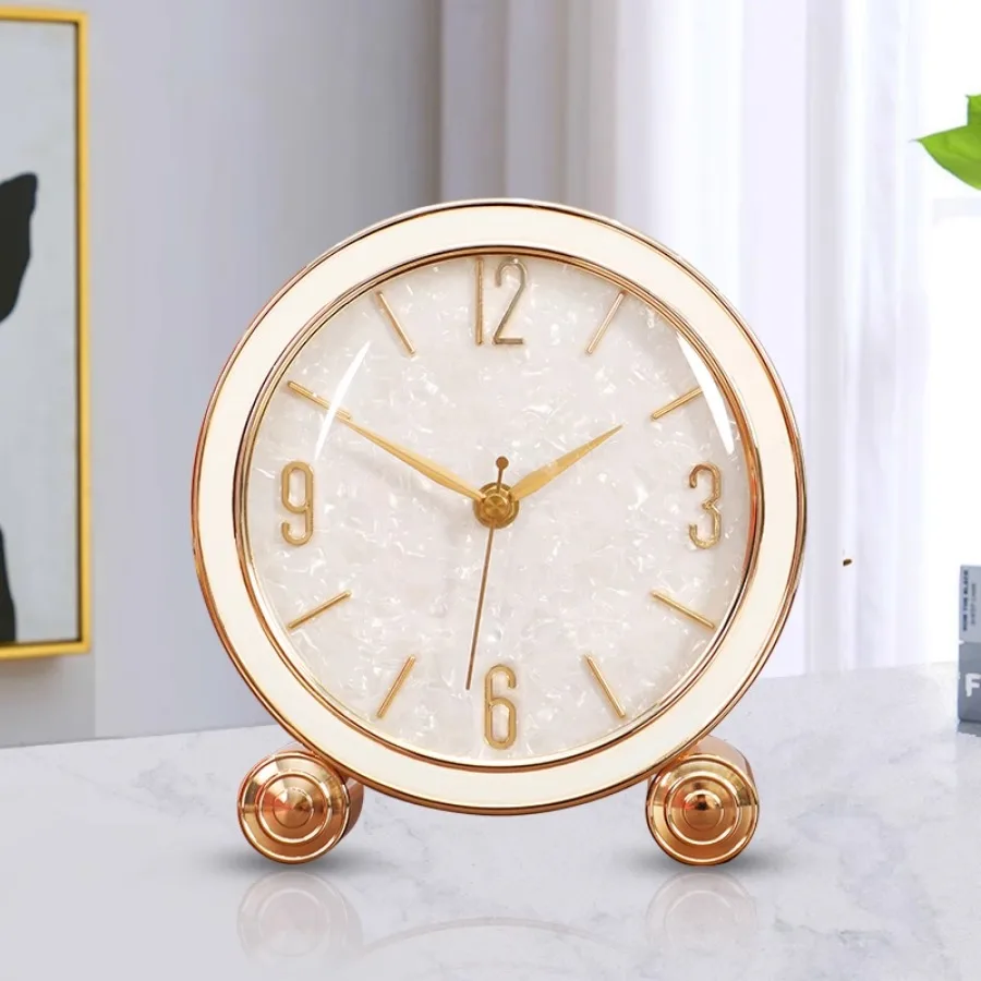 Modern Living Room Table Clocks Decorative Digital Table Clocks Mechanical Bedrooms Girls Metal Gold Reloj Escritorio Home Decor