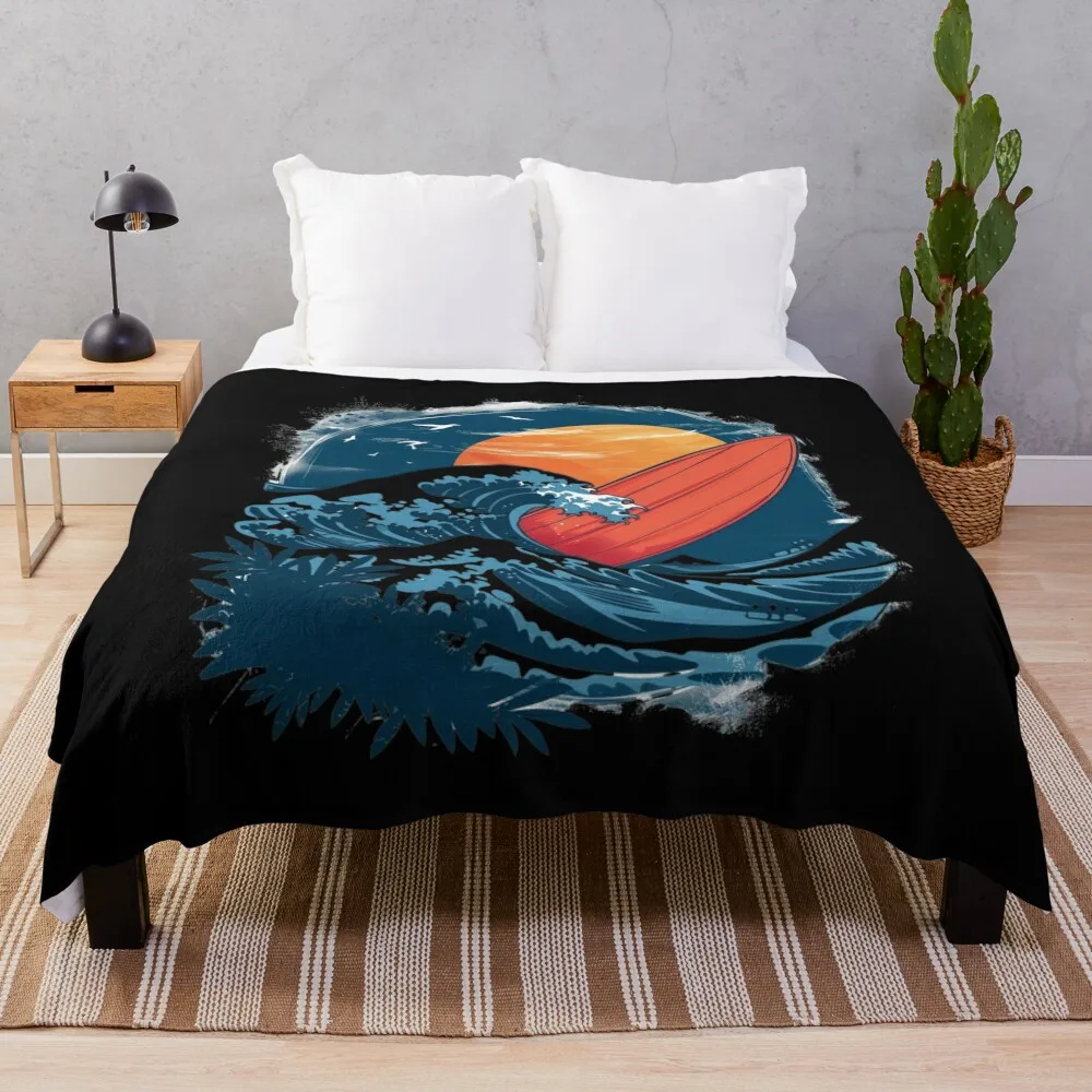 Ride the Waves Surf-Inspired Print-on-Demand Collection Throw Blanket christmas decoration Tourist Plaid Luxury Brand Blankets