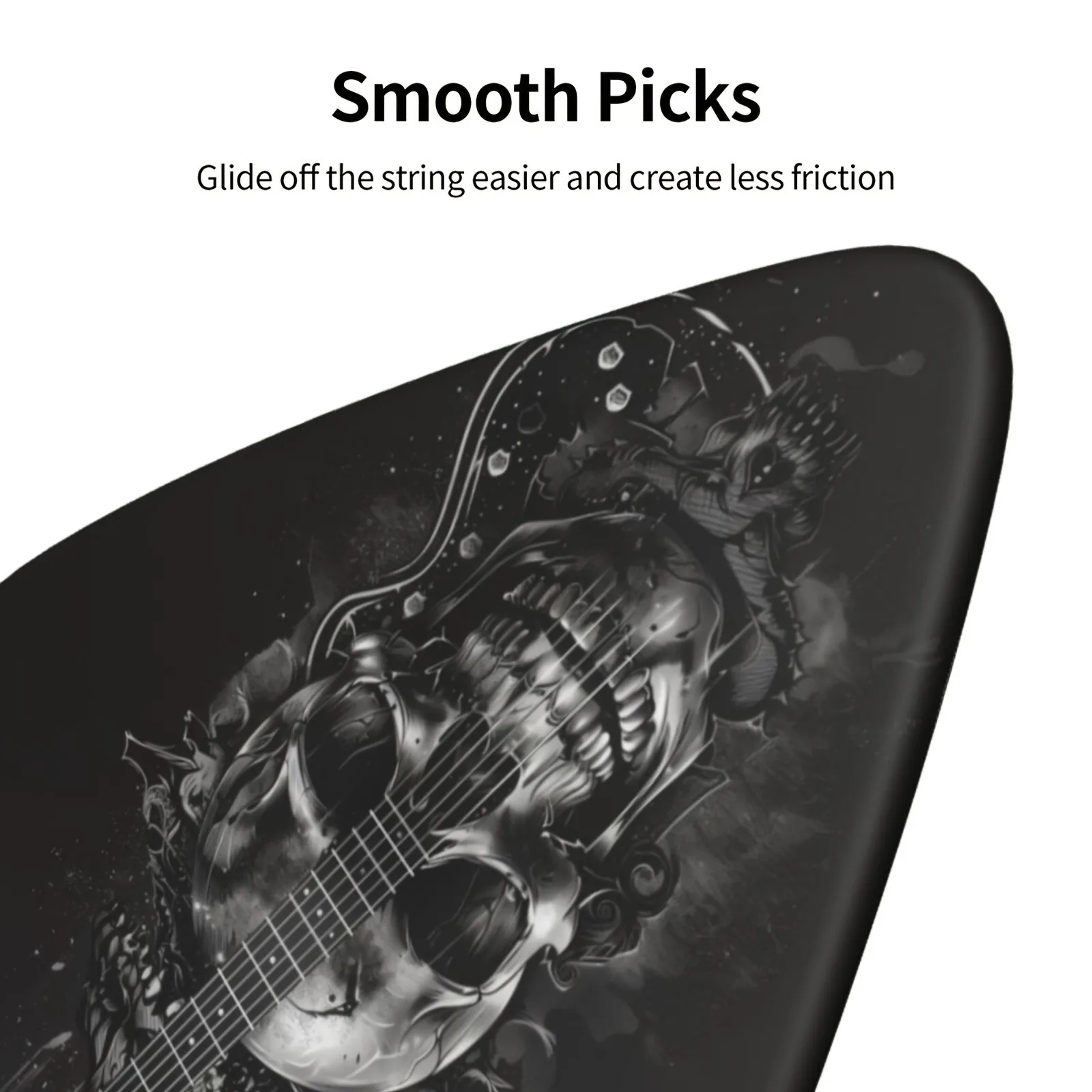 6 Pcs Original Sound Guitar Picks, Double-Sided Printed Ukulele Guitar Finger Shrapnel, Keychain Holster, Gift For Music Lovers