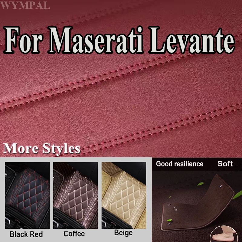 

Роскошные автомобильные коврики на заказ для Maserati Levante 2016 2017 2018 2019, авто, роскошные кожаные мужские и женские автомобильные коврики, полные